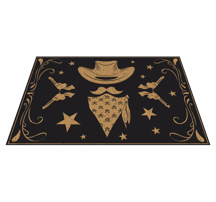 Tappeto vinile per bambini a tema cowboy - TenStickers