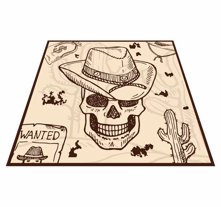 Tappeto vinile per ragazzi illustrazione a tema occidentale - TenStickers