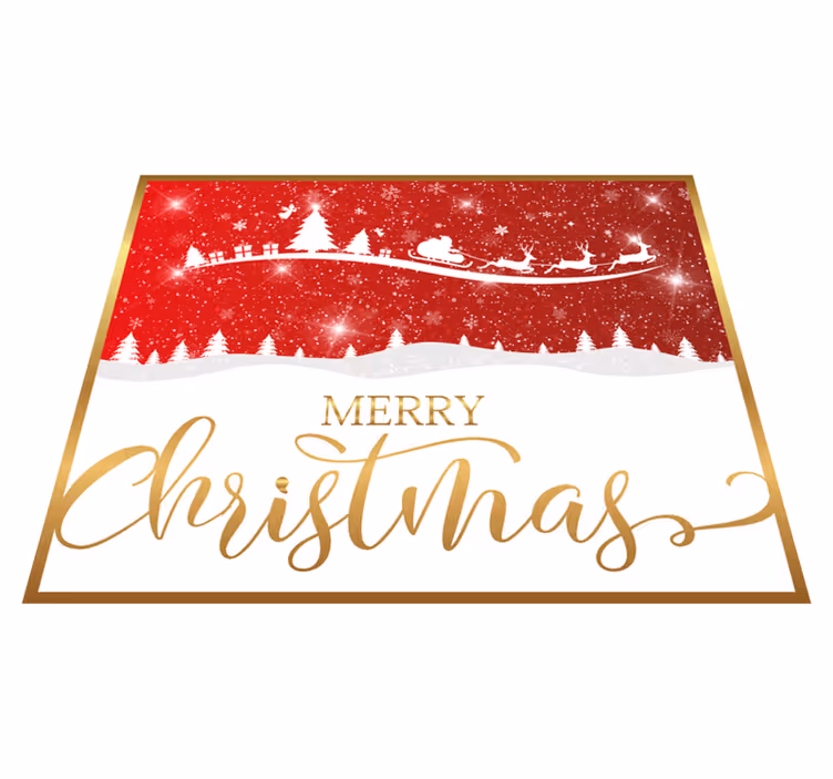 Tappeto in vinile salone Onda di natale - TenStickers