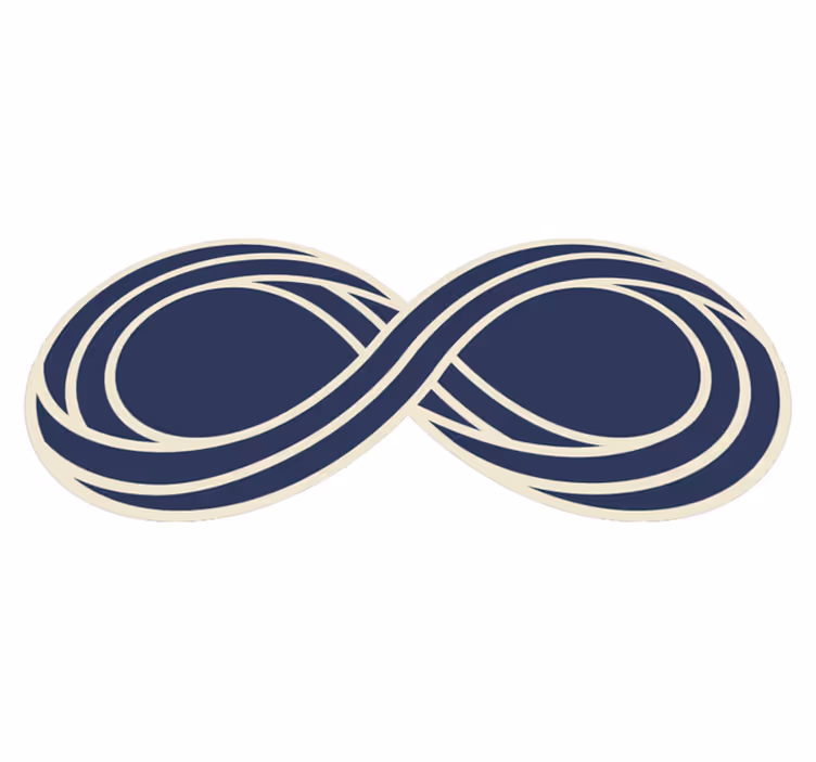 Tappeto vinile geometrico modello di ciclo infinito - TenStickers