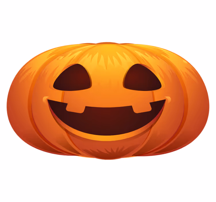 Tappeto vinile Halloween faccia di zucca - TenStickers