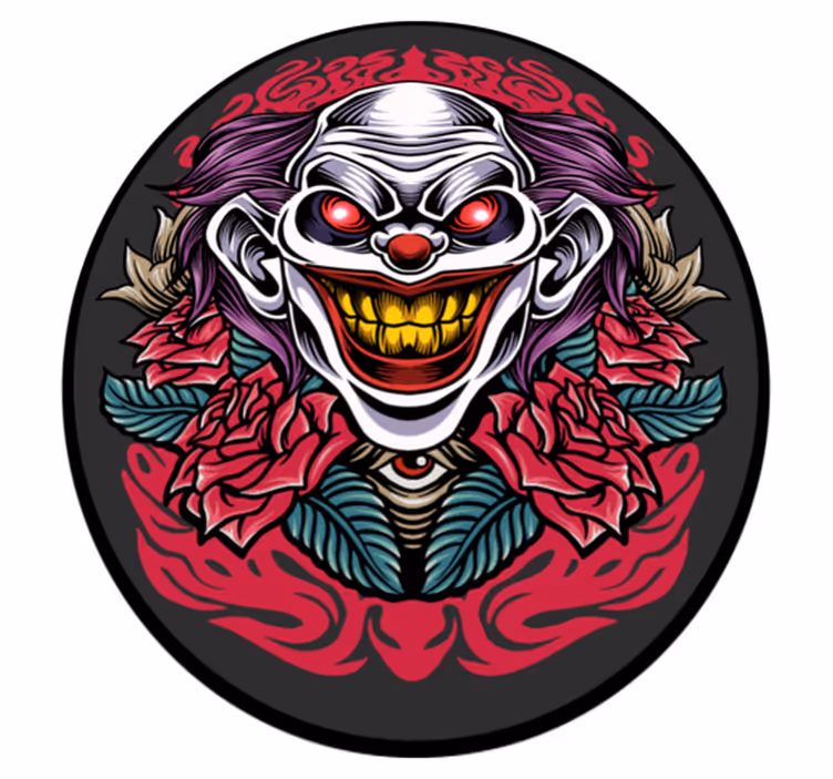 Tappeto vinile Halloween illustrazione del pagliaccio - TenStickers