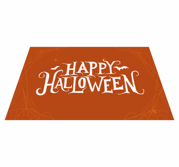 Tappeto vinile Halloween messaggio festivo di halloween - TenStickers
