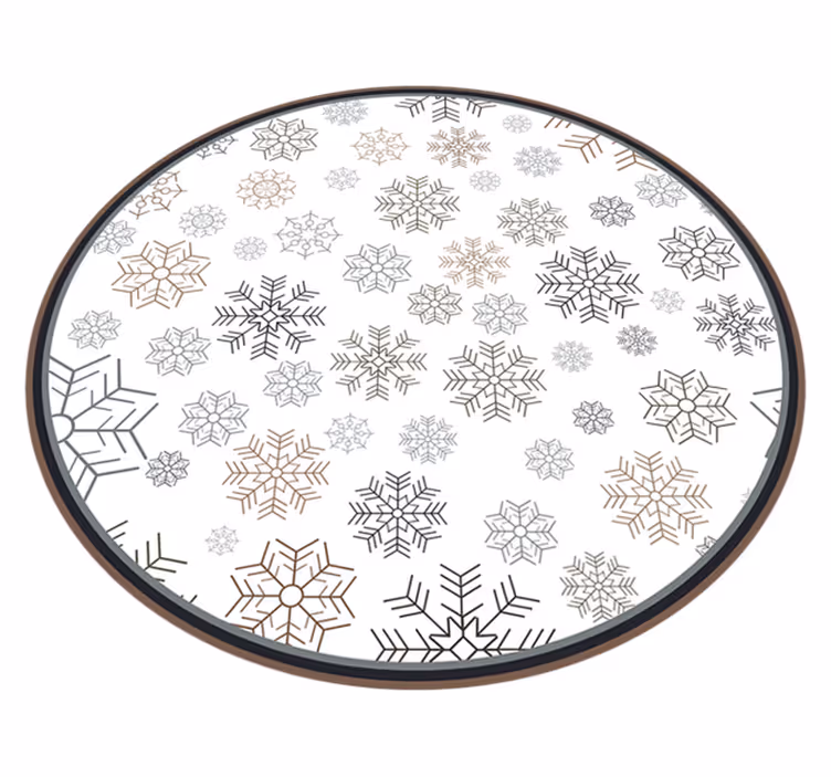 Tappeto Vinile Natale modelli di fiocchi di neve - TenStickers