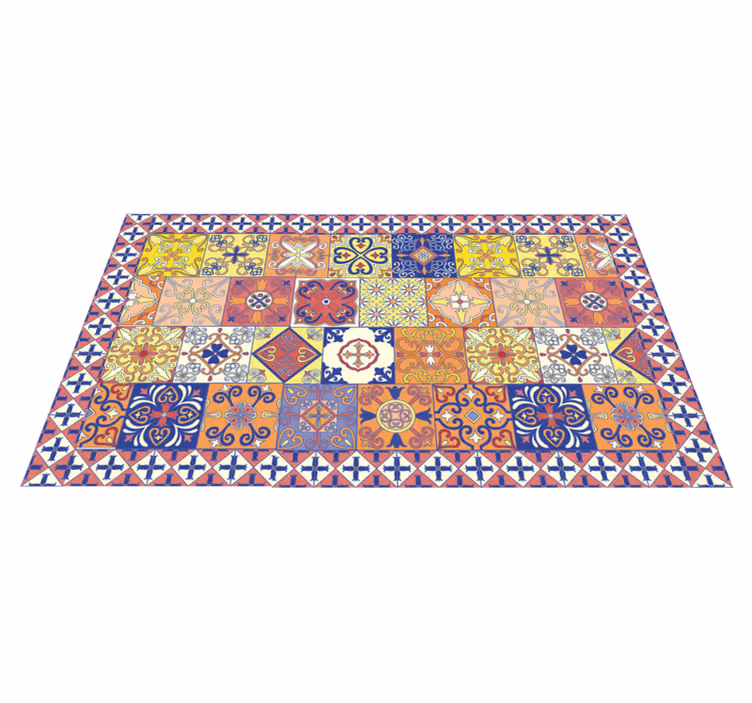 Tappeto vinile mosaico piastrelle colorate - TenStickers