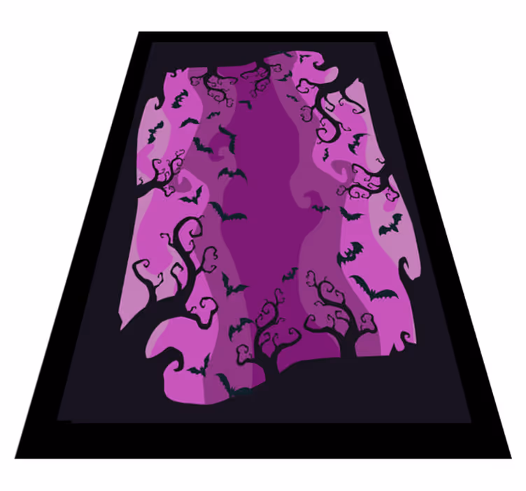 Tappeto vinile Halloween sagome di gatti spettrali - TenStickers