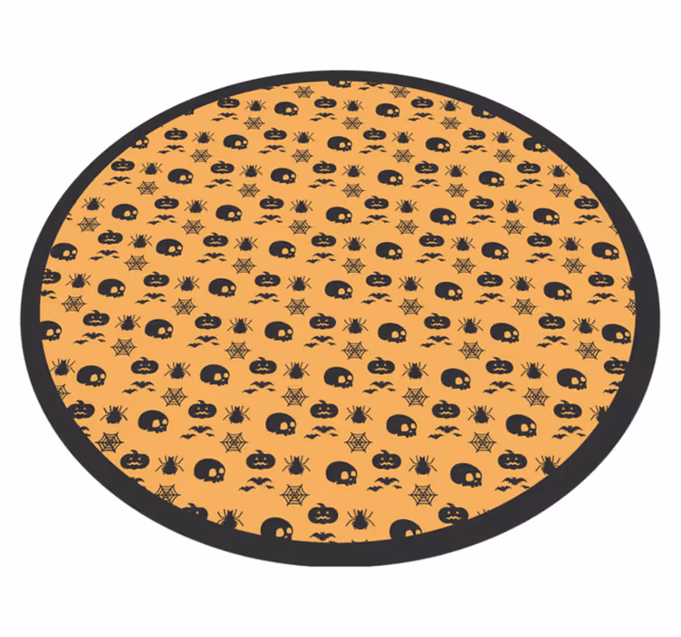 Tappeto vinile Halloween motivo circolare spettrale - TenStickers