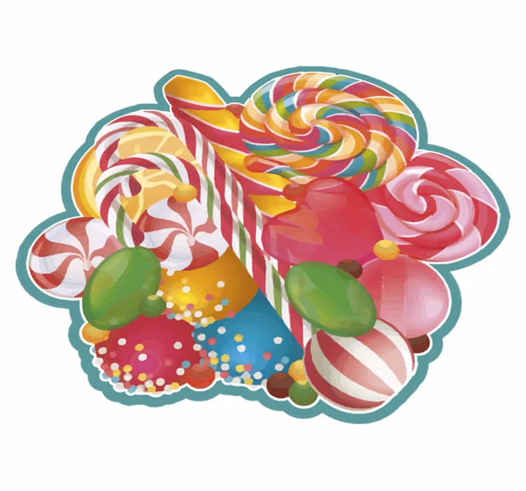 Tappeto vinile per eventi delizia di caramelle - TenStickers