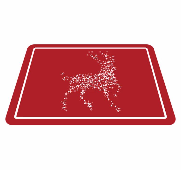 Tappeto Vinile Natale costellazione di renne - TenStickers
