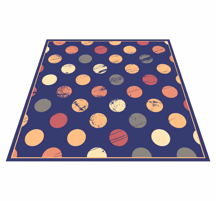 Tappeto vinile geometrico motivo punteggiato astratto - TenStickers