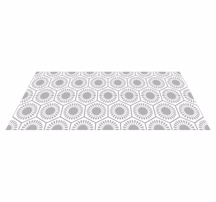Tappeto vinile geometrico motivo a raggiera - TenStickers