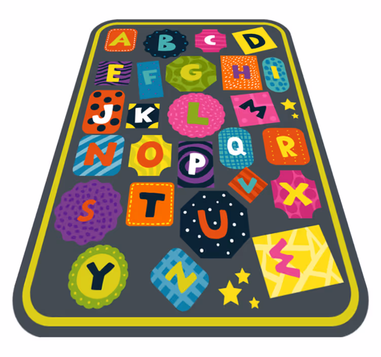 Tappeto vinile alfabeto alfabeto educativo - TenStickers