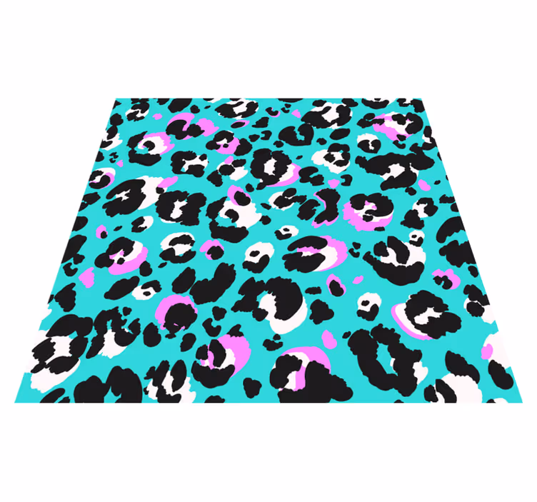 Tappeto vinile stampa animale macchie di leopardo colorate - TenStickers