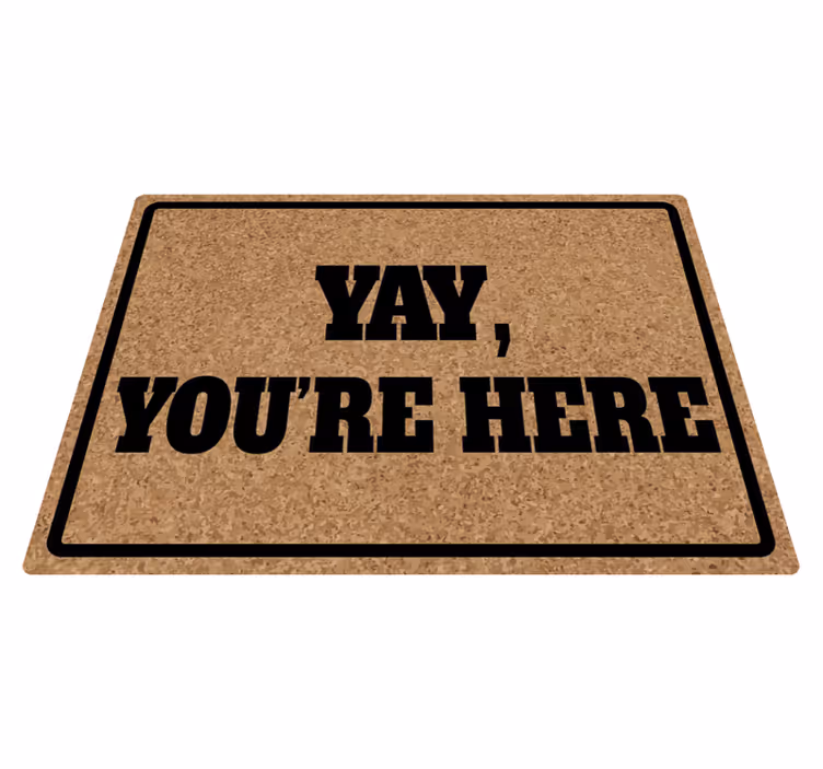 Tappeto vinile frase sì, sei qui - TenStickers