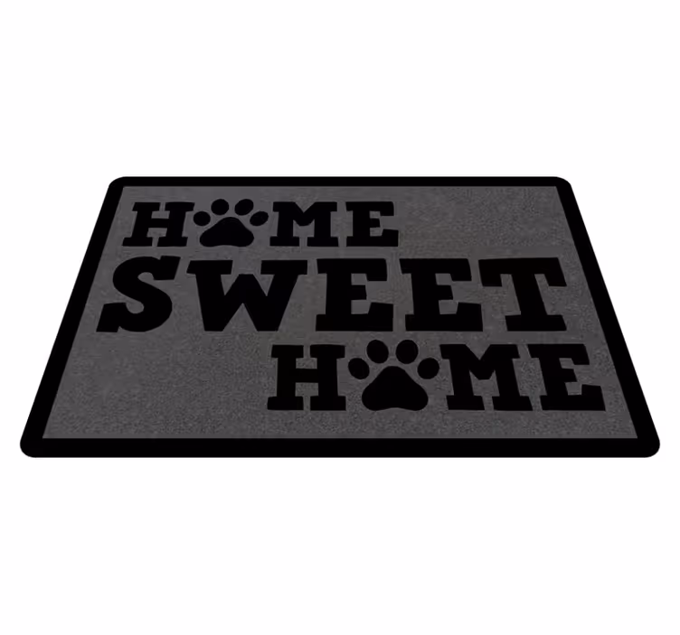 Tappeto vinile frase zampa accogliente ingresso - TenStickers