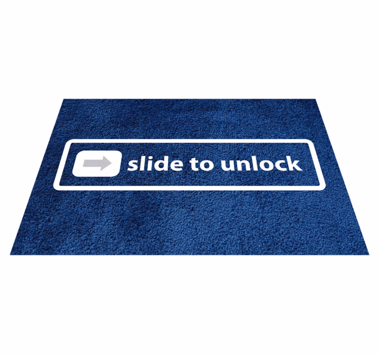 Tappeto vinile frase design con sblocco scorrevole - TenStickers