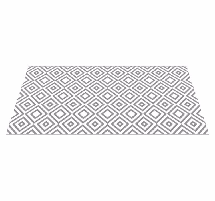 Tappeto vinile geometrico disegno a forma di diamante - TenStickers