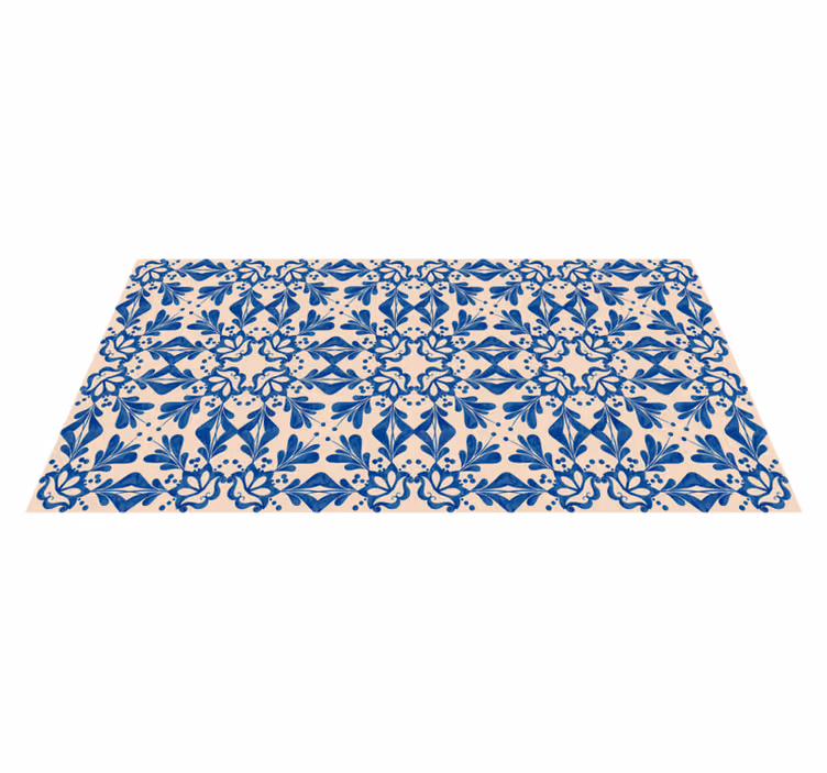 Tappeto vinile fiori eleganza del mosaico floreale - TenStickers