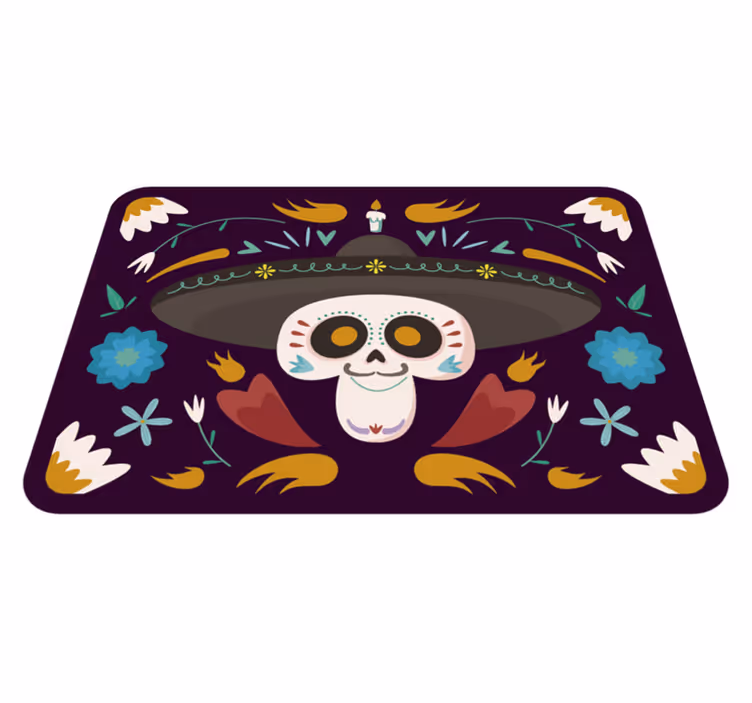 Tappeto vinile per eventi immagini festive del cranio - TenStickers