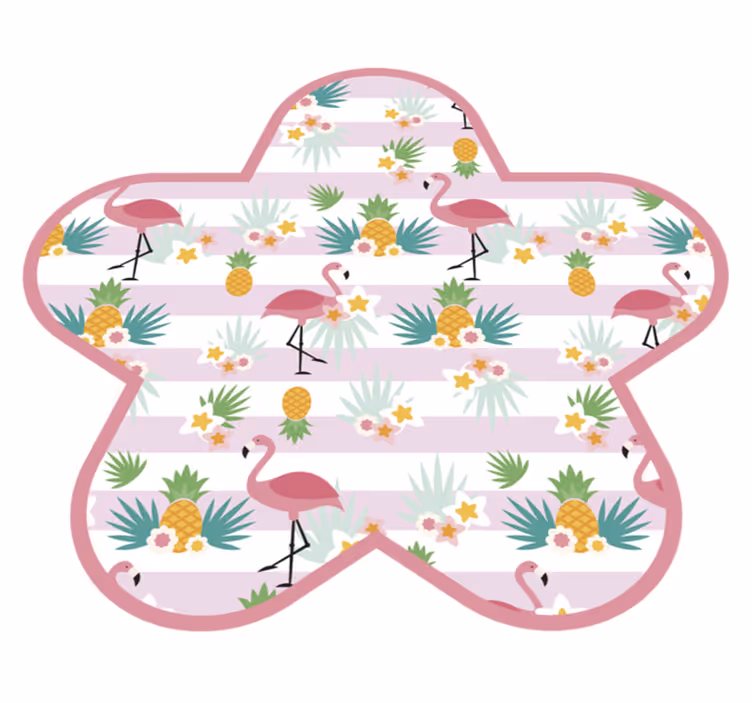 Tappeto vinile bebé tempo di gioco del fenicottero - TenStickers