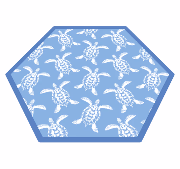 Tappeto vinile bagno modello tartaruga - TenStickers