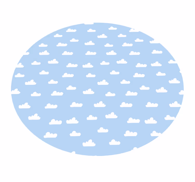 Tappeto vinile per bambini cerchio del cielo nuvoloso - TenStickers