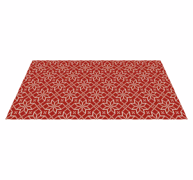 Tappeto vinile bebé motivo ornamentale rosso - TenStickers