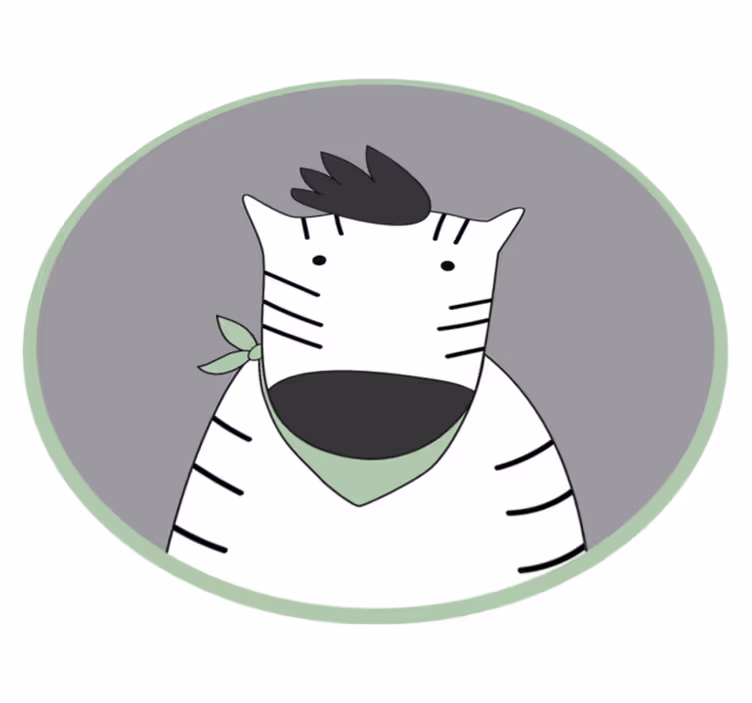 Tappeto vinile per bambini zebra allegra - TenStickers