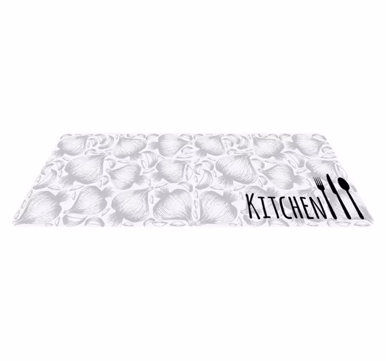 Tappeto pvc cucina illustrazione dell'utensile da cucina - TenStickers