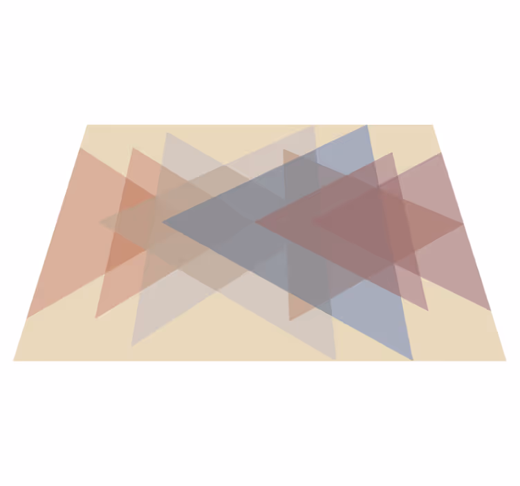 Tappeto vinile geometrico sovrapposizione geometrica - TenStickers