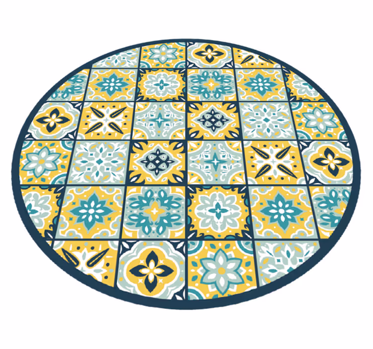 Tappeto vinile mosaico mosaico circolare - TenStickers
