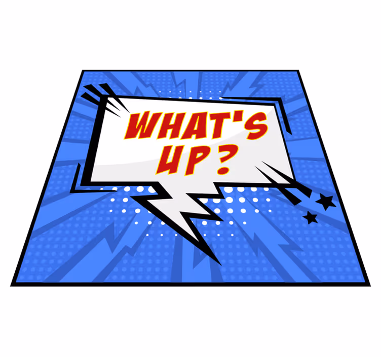 Tappeto vinile frase saluto a bolle di fumetti - TenStickers