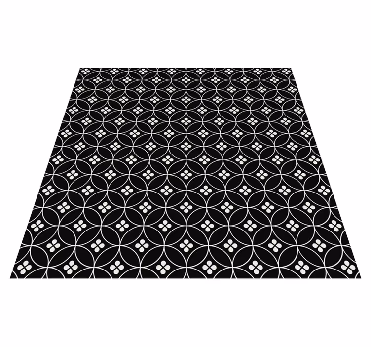 Tappeto vinile geometrico motivo circolare geometrico - TenStickers