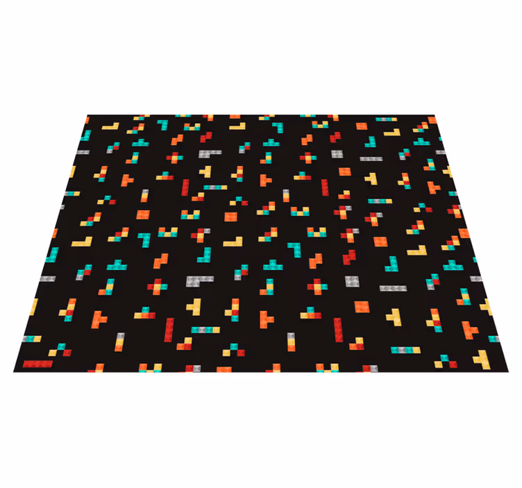 Tappeto vinile giochi tema tetris - TenStickers