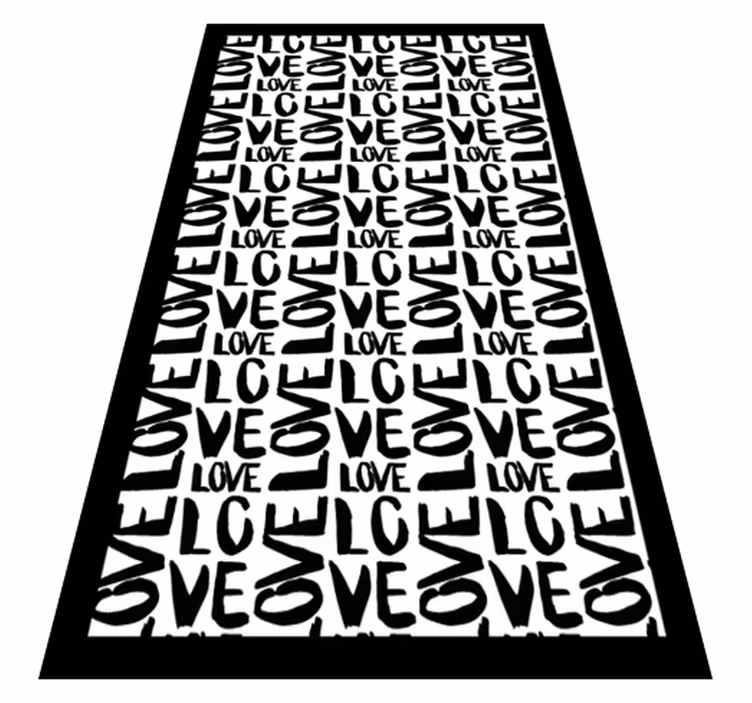 Tappeto vinile frase testo d'amore espressivo - TenStickers