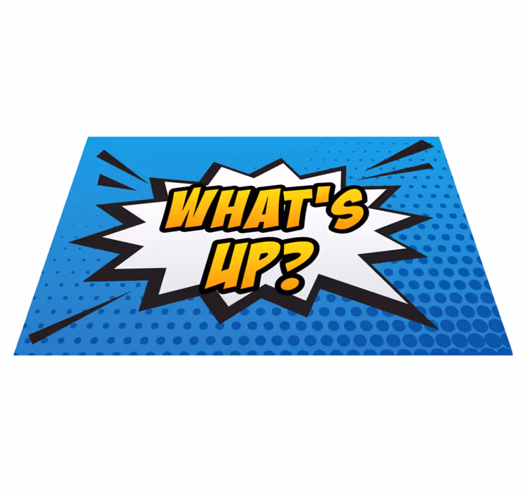 Tappeto vinile giochi espressione comica scoppiata - TenStickers