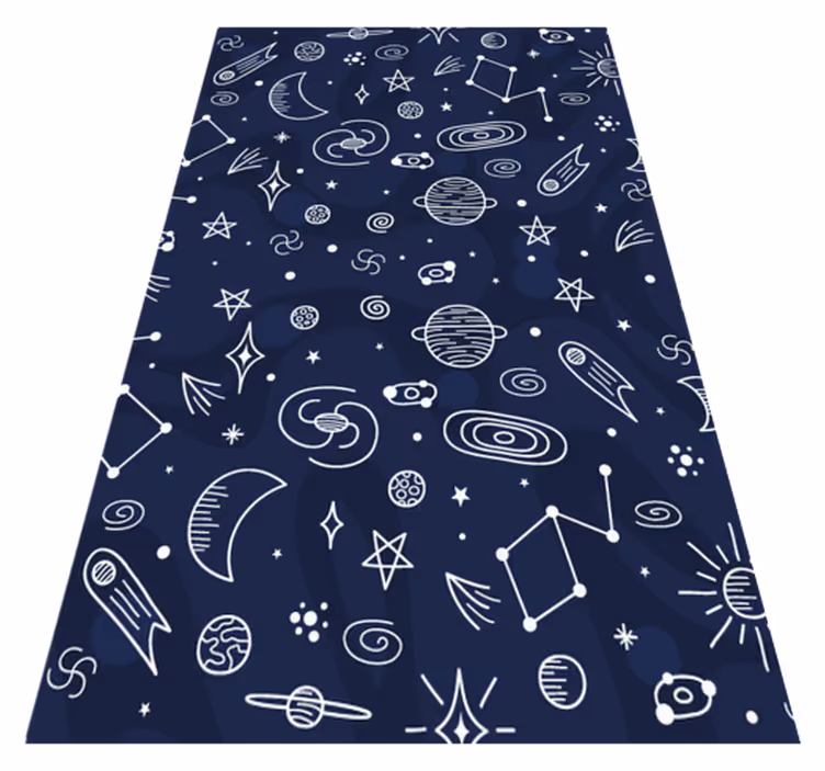 Tappeto vinile per bambini spazio a tema cosmico - TenStickers