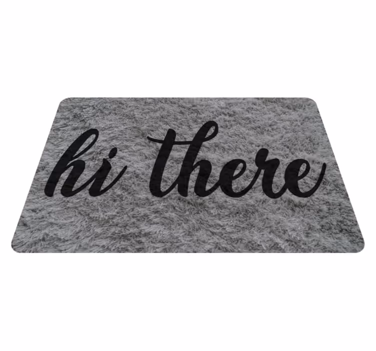 Tappeto vinile frase ciao, arredamento - TenStickers