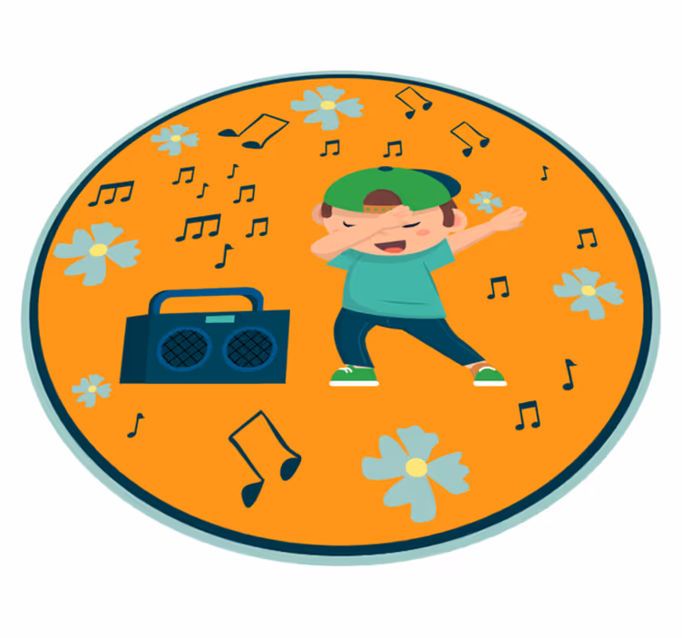 Tappeto vinile per bambini immagini di danza per bambini - TenStickers