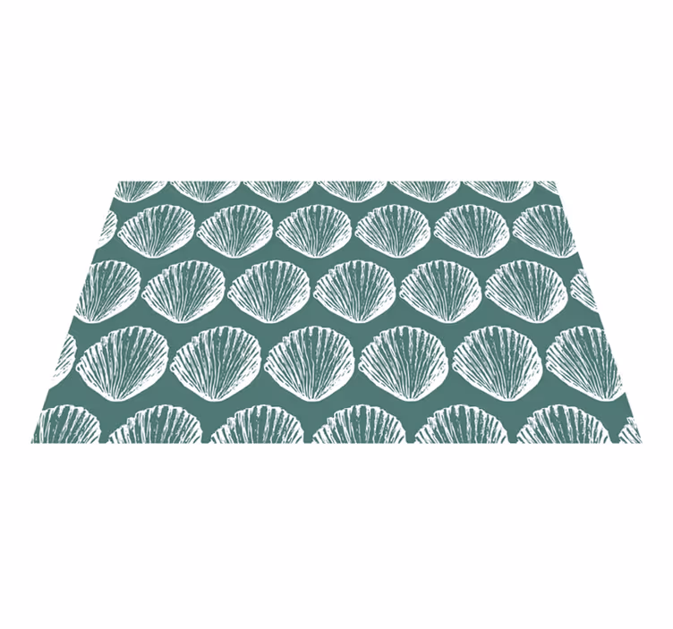 Tappeto vinile fiori modello di conchiglia - TenStickers