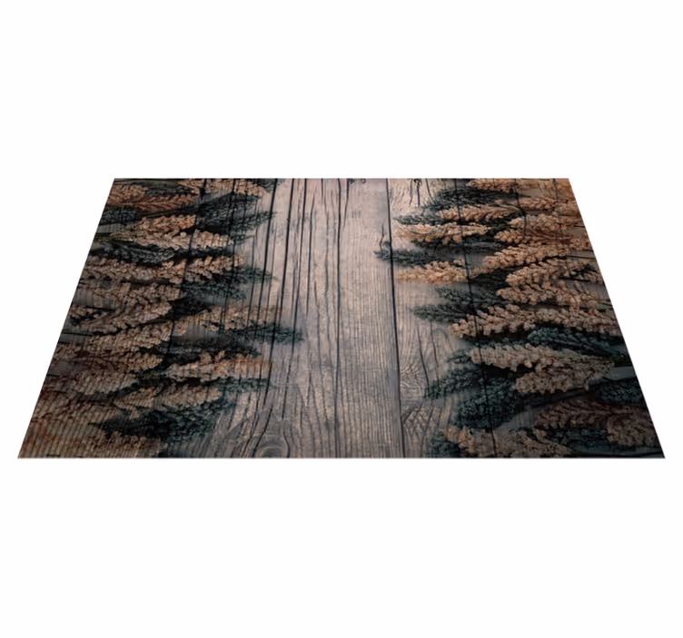 Tappeto vinile effetto legno contrasto tra texture in legno - TenStickers