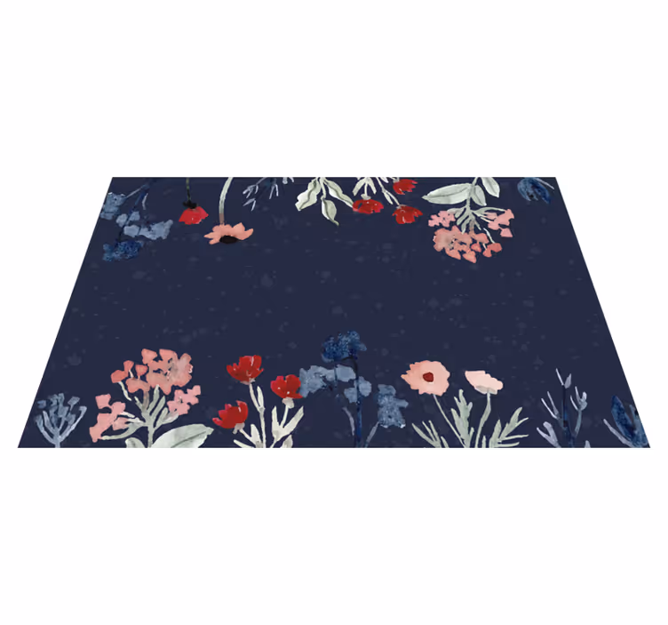 Tappeto vinile fiori immagini botaniche floreali - TenStickers