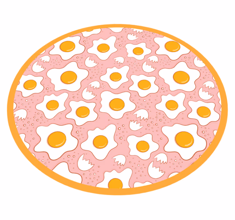 Tappeto vinile per bambini modello circolare di uova - TenStickers