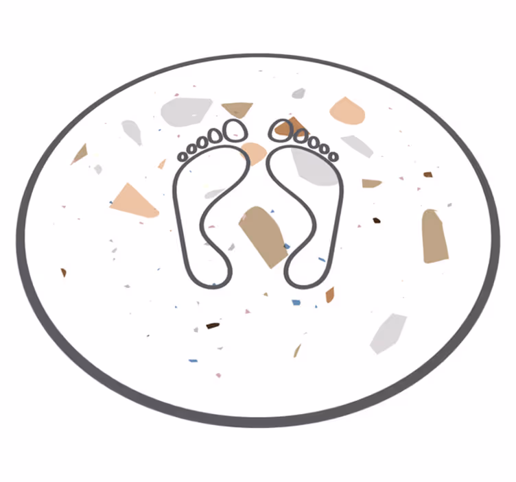 Tappeto vinile bagno impronta astratta - TenStickers
