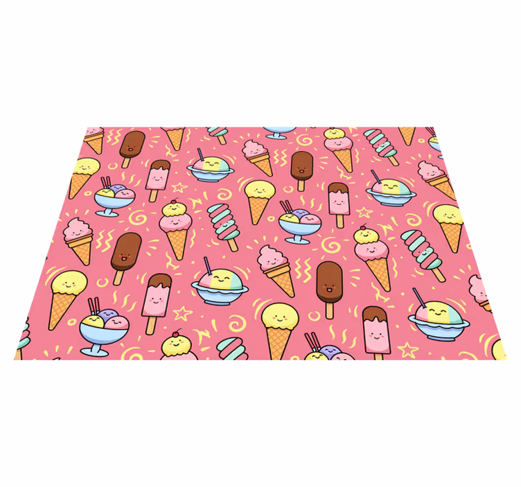 Tappeto in vinile bambini schema di dolci giocosi - TenStickers