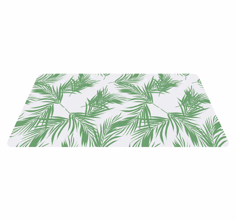 Tappeto vinile fiori modello di palma tropicale - TenStickers