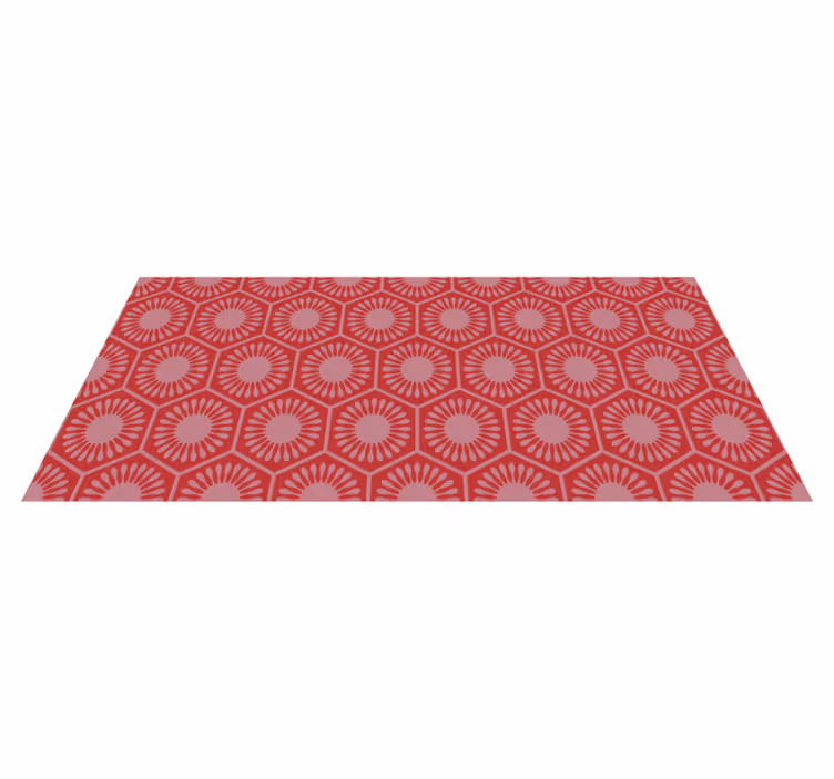 Tappeto vinile geometrico insieme di motivi circolari - TenStickers