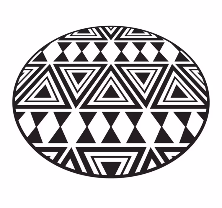 Tappeto vinile geometrico motivi tribali circolari - TenStickers