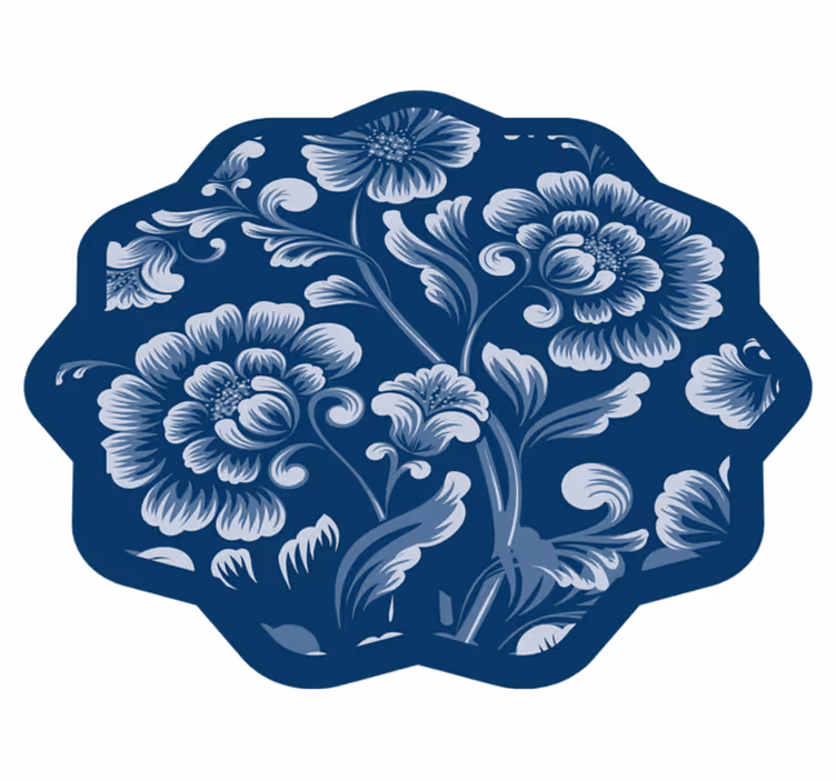 Tappeto vinile fiori accento motivo floreale - TenStickers