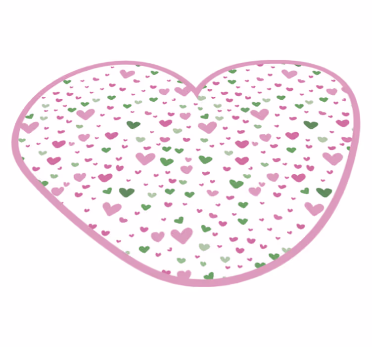 Tappeto vinile per bambini decorazione a forma di cuore - TenStickers